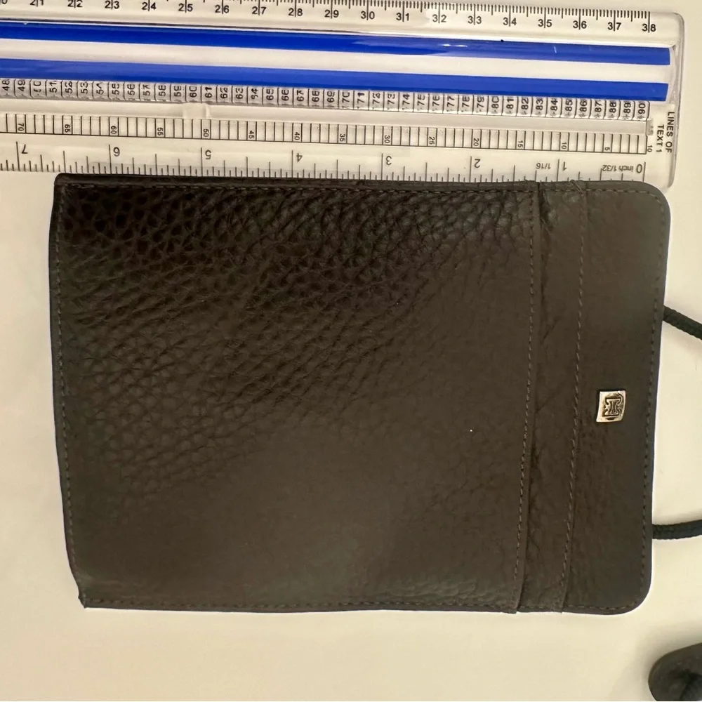 DORSA Leather Traveling Pouch for passport with wallet. Hand crafted. Brown